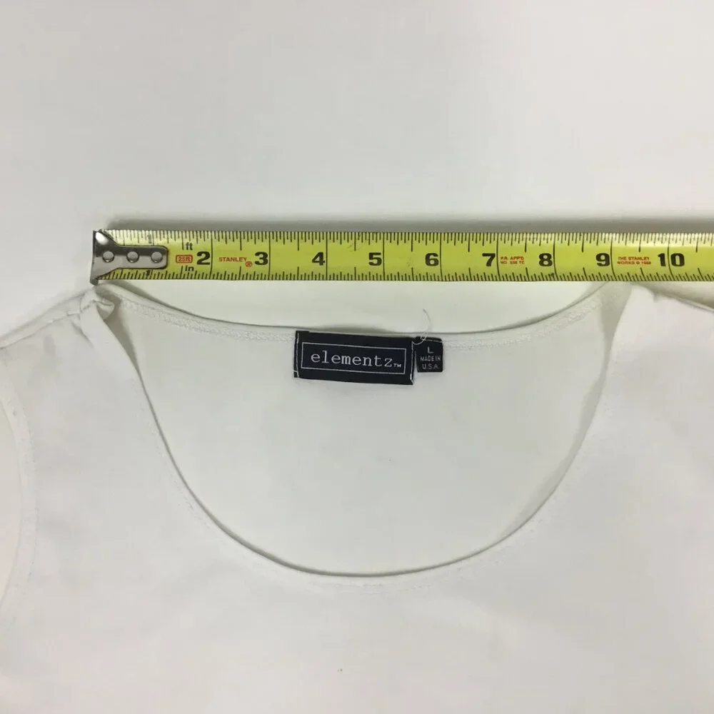 (PO) Elementz, Wht Sleeveless Top - Picture 5 of 12